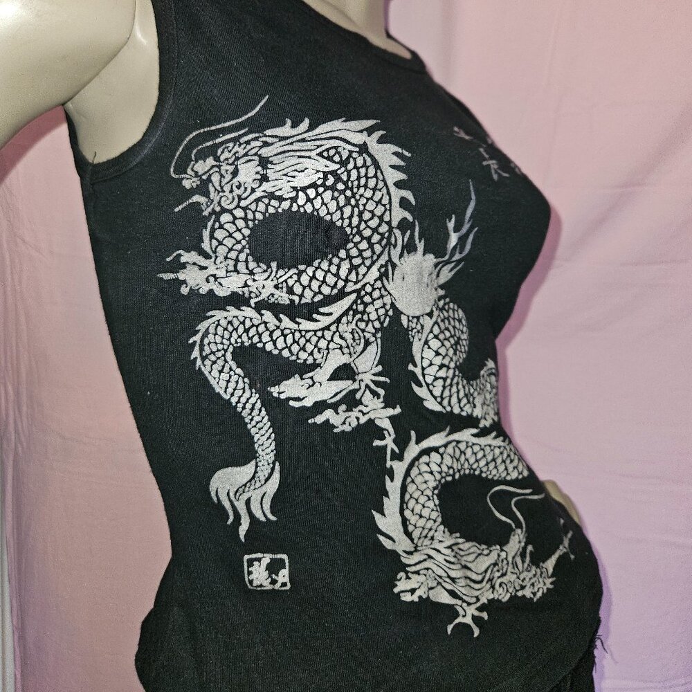 ‼️SOLD‼️. Silver Dragon Tank Top